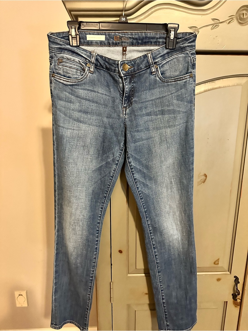 Kut from the Kloth Light Blue Cropped Skinny Jeans